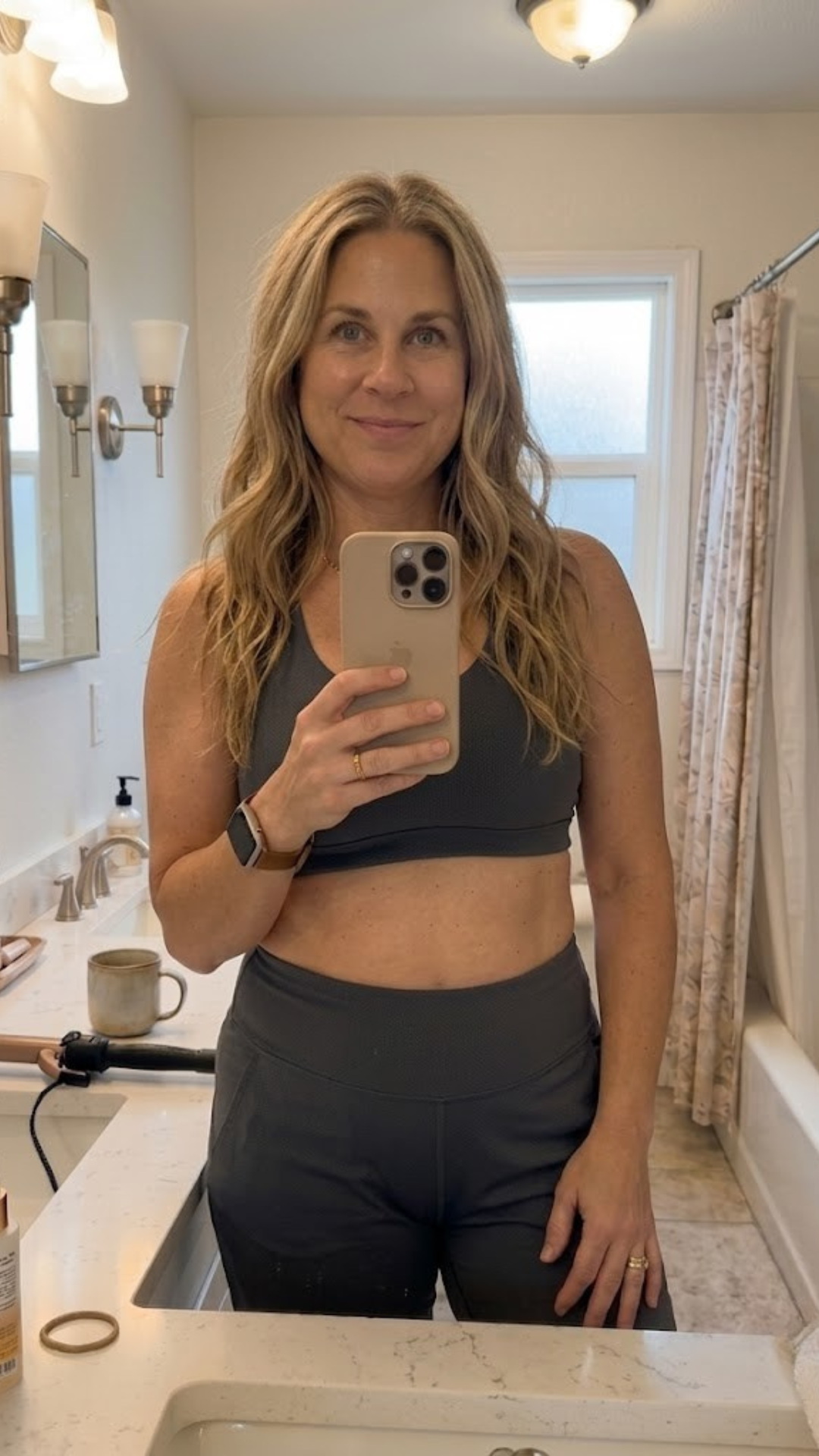 Camilla before the eight week fitness glow up program